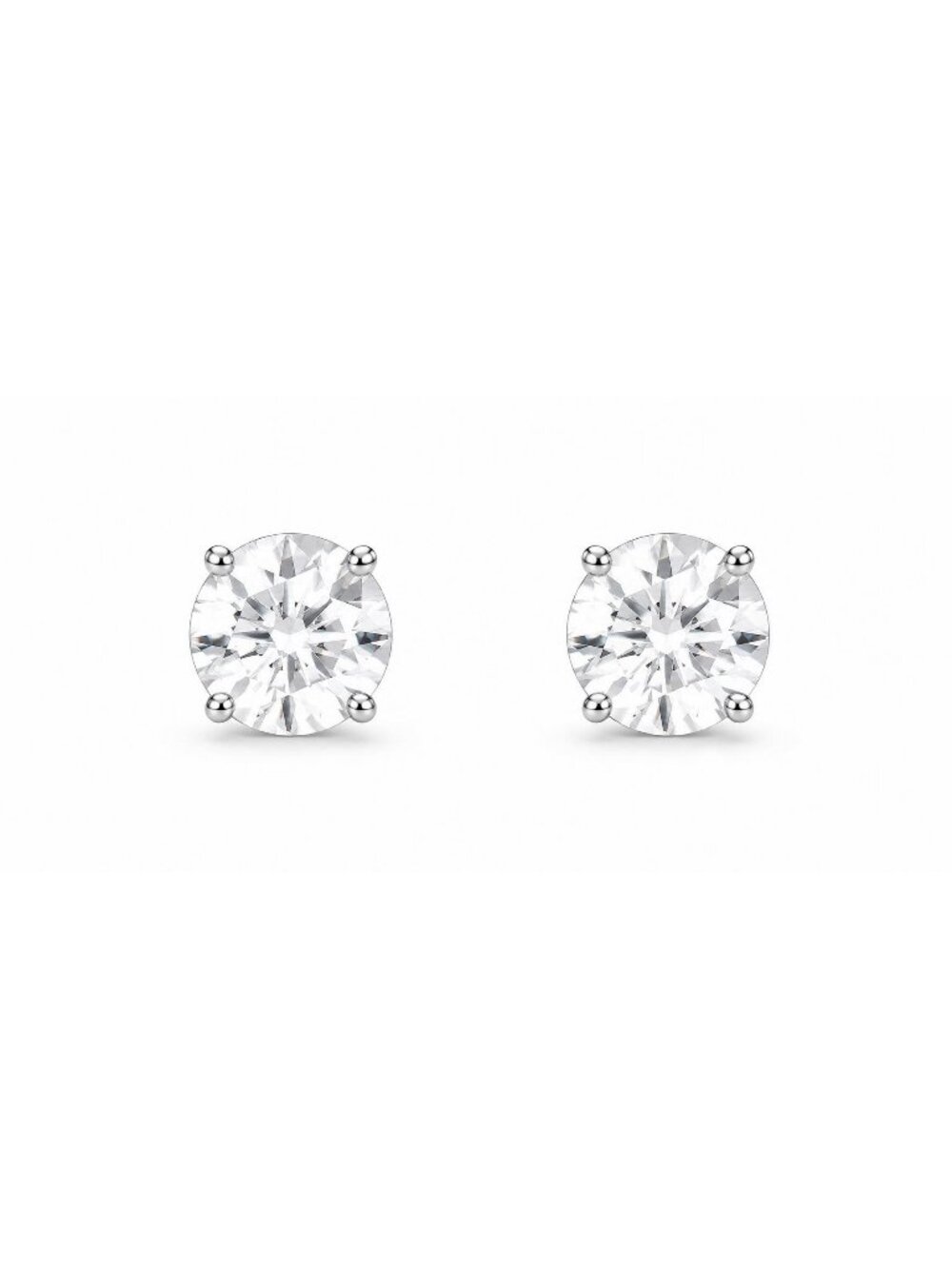 Circular Silver Stud 1cm Earrings